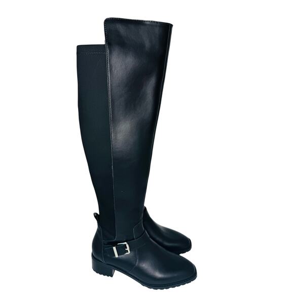 Blondo Sylvia Waterproof Black Leather Over-the-Knee Boots Women’s Size 9 - Picture 3 of 11